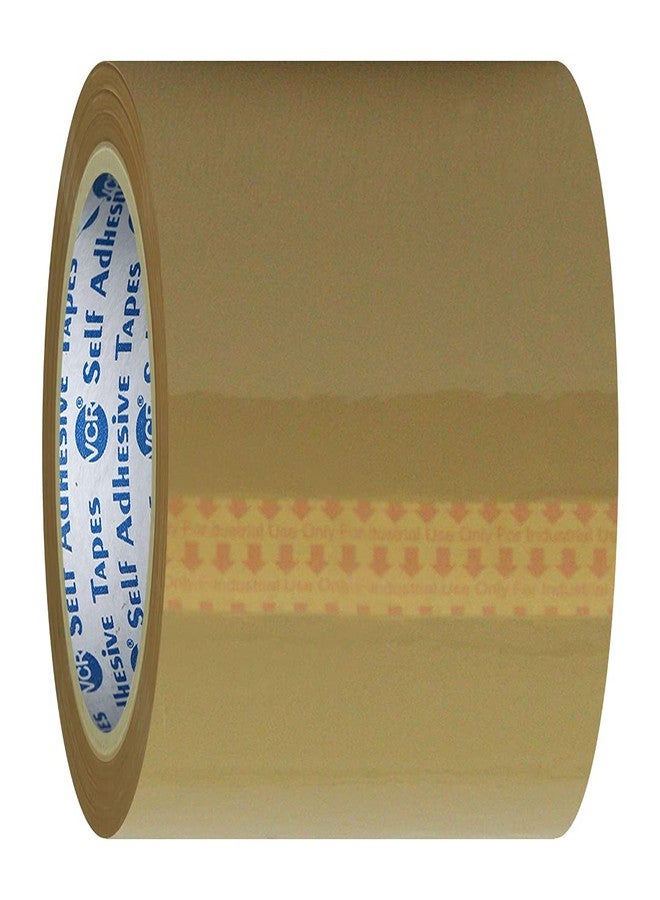 VCR Self Adhesive Brown Cello Tape - 100 Meters in Length - 96mm / 4" Width - 1 Roll Per Pack - BOPP Industrial Packaging Tape for E-Commerce Box Packing, Office and Home use - Image 4